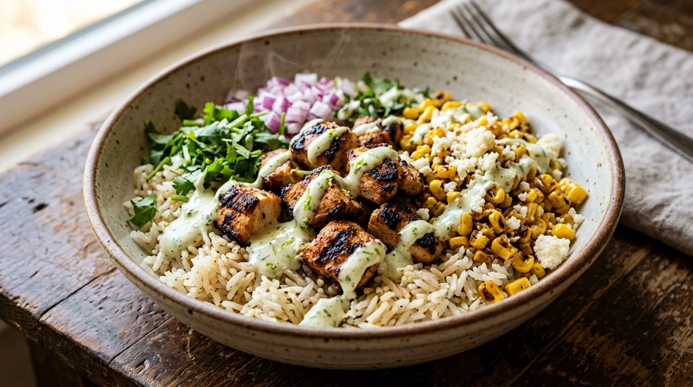 Street Corn Chicken Rice Bowl Recipe