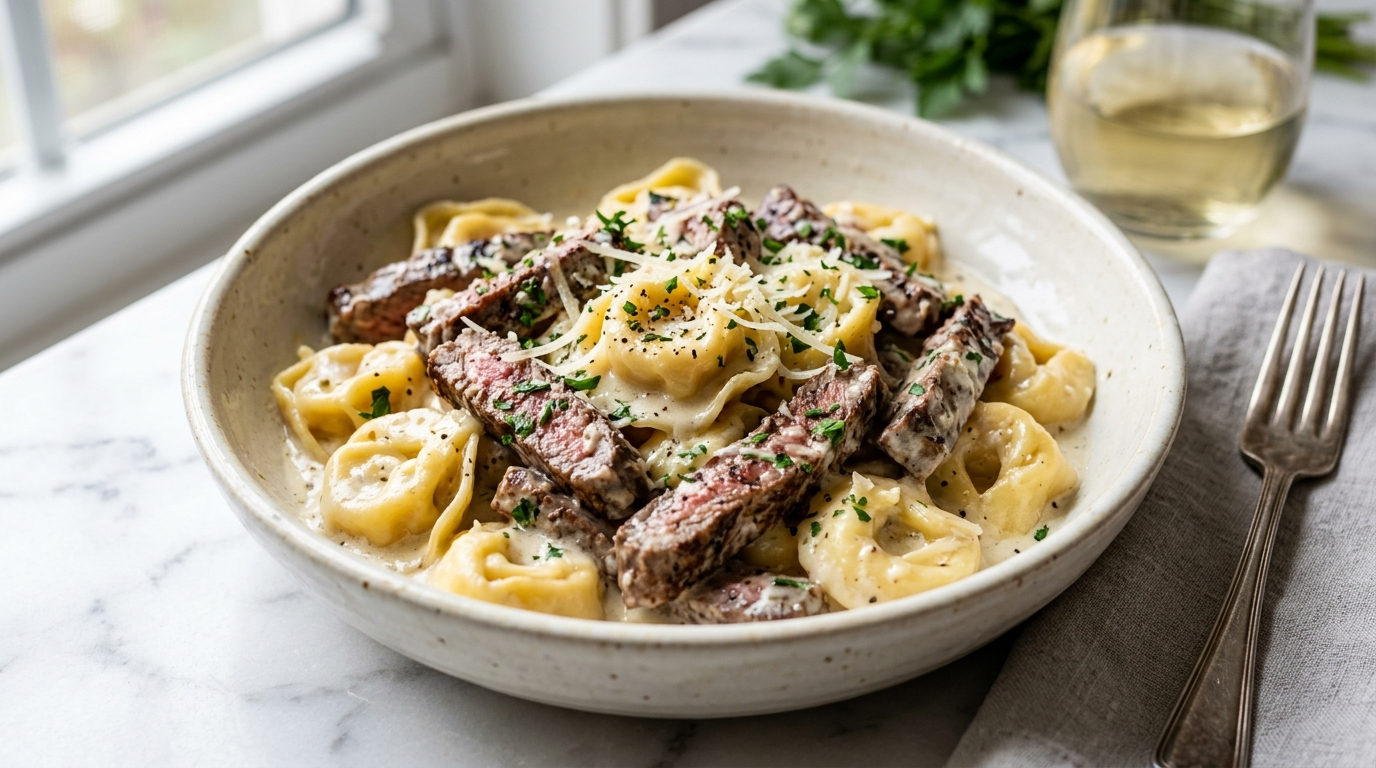 Garlic Steak Tortellini