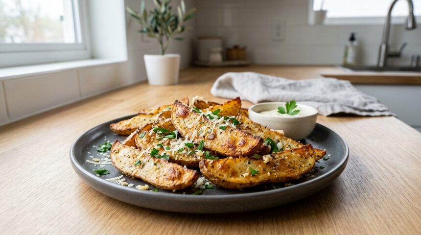 Garlic Parmesan Potato Wedges